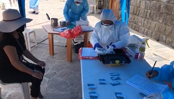 Arequipa: aplican pruebas rápidas a pobladores de Caylloma por el COVID-19 (Foto difusión)