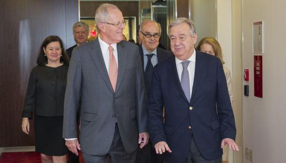 Luego de su reunión con el Secretario de la ONU mostró su preocupación por el país caribeño (Presidencia del Perú)