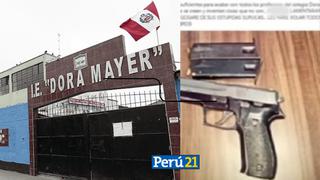 Supuesto alumno atacaría con armas de fuego al colegio Dora Mayer de Bellavista 