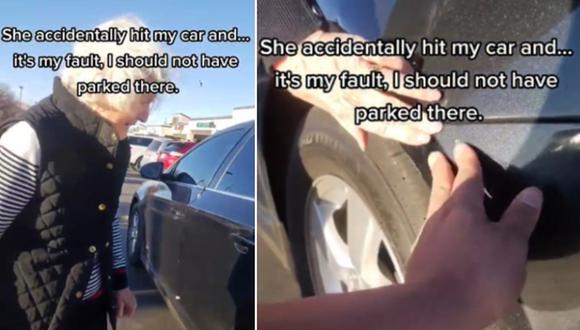 La respuesta de un joven luego que una anciana le dijera que chocó su auto estacionado, dio la vuelta al mundo.  (Foto: @alex.harris.love / TikTok)