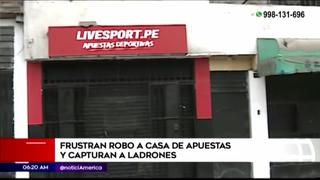 San Juan de Lurigancho: Policía Nacional frustra robo de un botín valorizado en 15 mil soles en una casa de apuestas