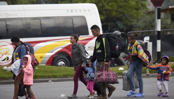 Un grupo de aproximadamente 300 venezolanos será trasladado el próximo martes a la localidad de Engativá, cerca a la capital colombiana. (Foto: AFP)
