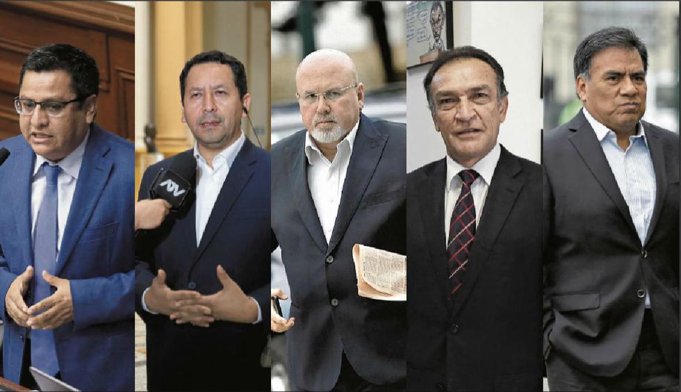 En la lista. Vásquez, Flores, Bruce, Becerril y Velásquez fueron incluidos en el informe de Carrasco. (GEC)