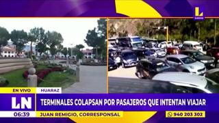 Huaraz: Vías colapsaron por viajeros tras fin de semana largo