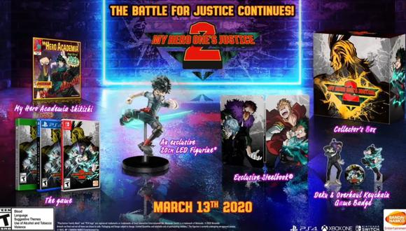 Para los coleccionistas y fanáticos de la franquicia, Bandai Namco anunció la edición de colección de ‘My Hero One’s Justice 2’.