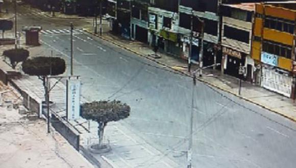 Áncash: calles de Chimbote lucieron totalmente vacías en su último domingo de inmovilización social (Foto: Andina)