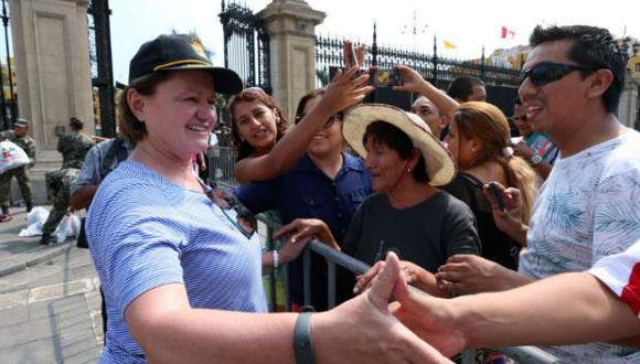 Nancy Lange agradeció a peruanos que colaboraron con donaciones a damnificados. (Andina)
