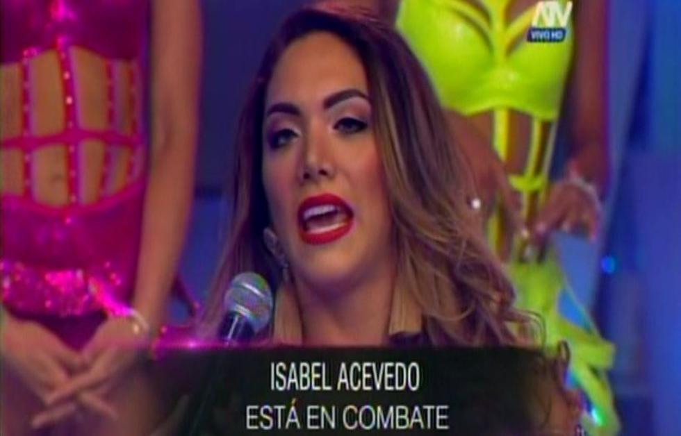Isabel Acevedo sorprendió a todos con su presencia en Combate. (ATV)
