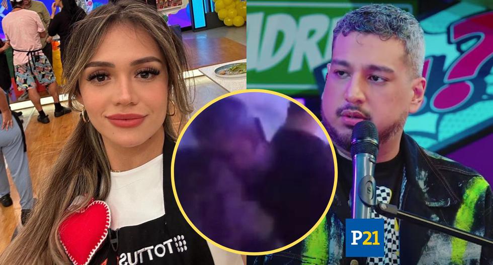 Mayra Goñi is captured very affectionately with Ricardo Mendoza at the nightclub Did they kiss?  |  Magaly Medina |  Speaking Huevades |  Magaly TV: The Firm |  SHOWS