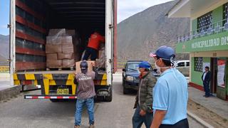 Minera Antamina continúa apoyando a gobiernos locales entregando paquetes básicos de víveres a familias vulnerables de Áncash