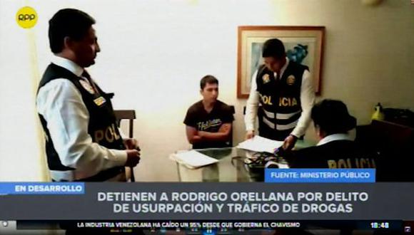 El hijo de Rodolfo Orellana fue detenido por la Policía y el Ministerio Público. (RPP Televisión)
