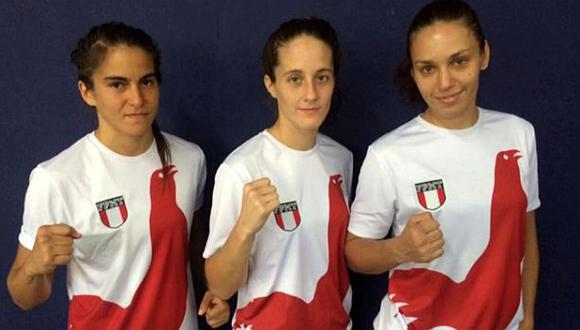 Estas son las tres peruanas que competirán en el Mundial de Muay Thai en Suecia. (IPD)