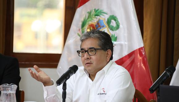 El contralor Nelson Shack también se refirió a la situación del gobernador regional de Ayacucho, Wilfredo Oscorima. (Foto: Contraloría General)