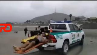 Chancay: simulacro del traslado de un herido en la playa casi termina en tragedia 