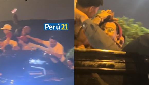 El cantante puertorriqueño se encontraba montado en un vehículo y con medio cuerpo afuera para saludar a sus fans peruanos. (Foto: TikTok / @maryoriiniicole).