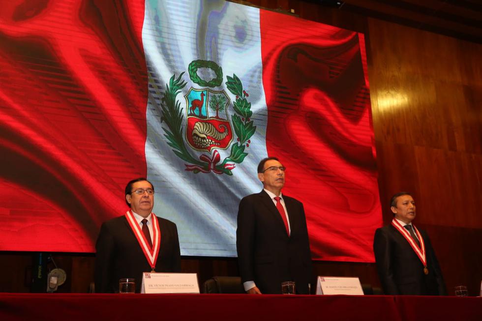 Prado inauguró el Congreso Nacional de Jueces con el presidente Vizcarra. (Presidencia de la República)