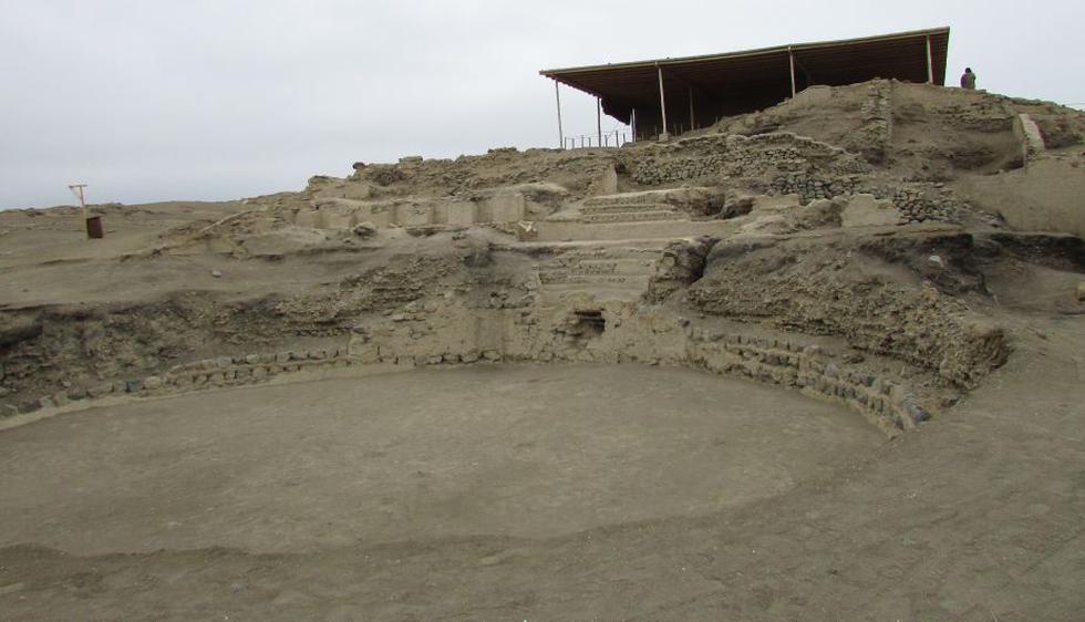 La vista del edificio principal del sitio arqueológico Vichama (Carlos Viguria).