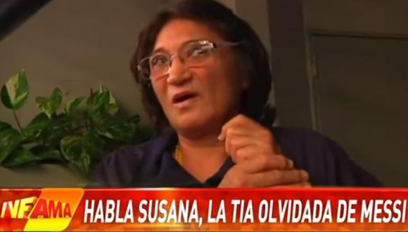 Susana Messi, tía de Lionel, señaló que el distanciamiento se debería a la madre del jugador. (Foto: Programa argentino Infama)