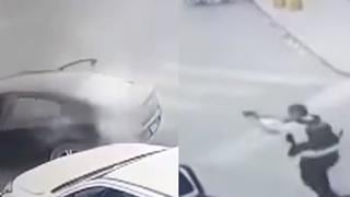 Huaral: cámara registra infernal balacera entre ocupantes de dos tras cruce de dos vehículos a plena luz del día | VIDEO
