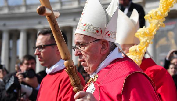 El papa Francisco dio inicio a las celebraciones de Semana Santa. (Foto: AFP)