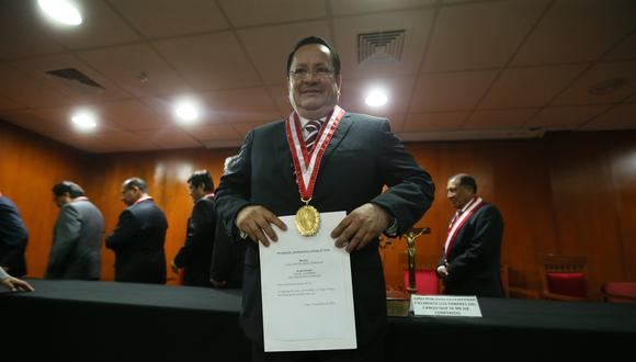 En febrero del 2016, Luis Arce Córdova juró como fiscal supremo del Ministerio Público ante el ex Consejo Nacional de la Magistratura. (Foto: Miguel Bellido / GEC)