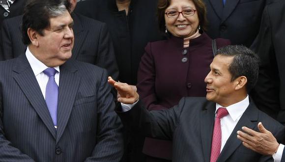 Alan García pidió a Humala que no se escabulla de sus cobros a narcoaviones. (Luis Gonzales)