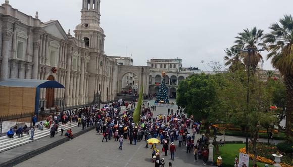 Protestas en Arequipa.(Foto: Difusión)
