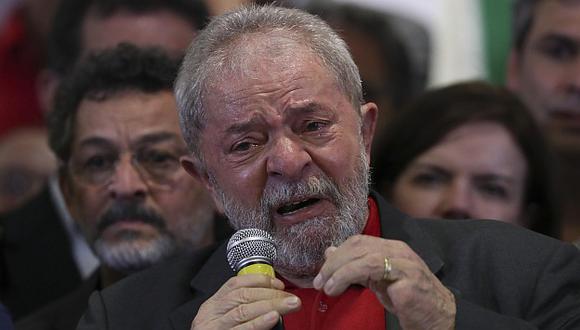 Lula da Silva hasta lloró durante su pronunciamiento. (EFE)