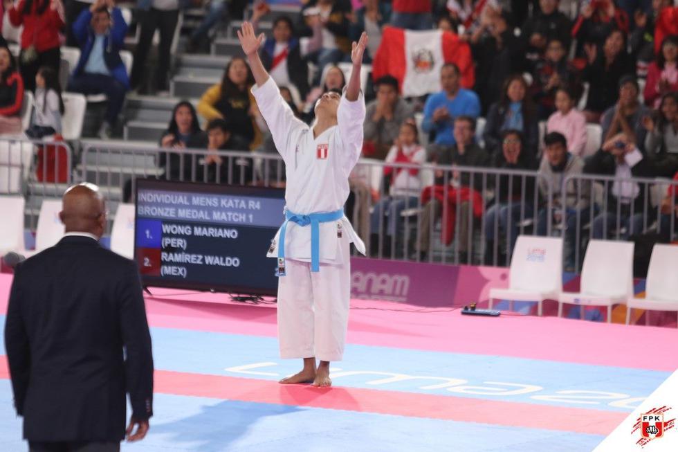 Mariano Wong ganó medalla de Bronce en Kata individual en los Panamericanos. (Federación Peruana de Karate)