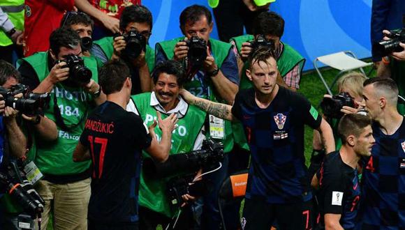 Croacia invitó al fotógrafo del festejo casual con los seleccionados (Foto: AFP).