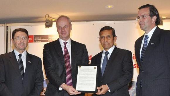 Presidente Humala y ministro Silva recibieron carta de la Organización Mundial del Turismo. (Andina)