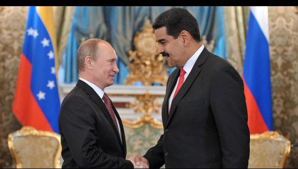 Vladimir Putin, presidente de Rusia y Nicolás Maduro, mandatario venezolano (Semanario Argentino de Miami).