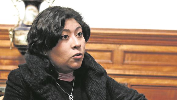 Betssy Chávez, representante de Tacna, aseguró que las discrepancias no son motivo para alejarse de Perú Libre. (Foto: GEC)