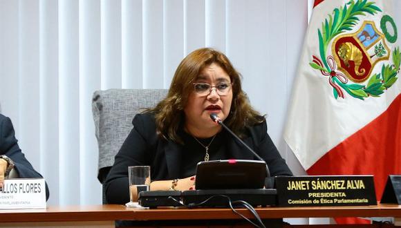 Janet Sánchez también dijo que le sorprende el respaldo de Fuerza Popular para asumir la presidencia de Ética por segundo año consecutivo. (Foto: GEC)