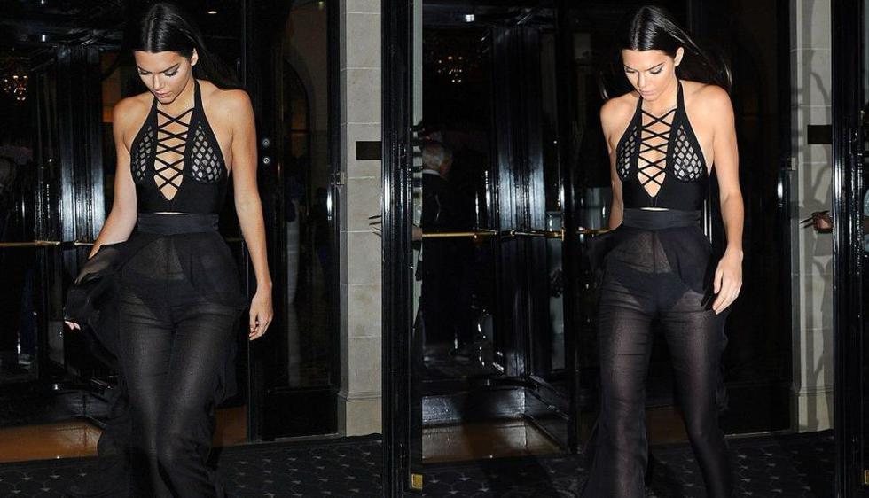 Kendall Jenner dejó ver más de la cuenta en París con infartaste transparencia. (Dailymail)
