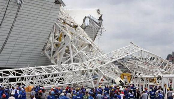 Accidente podría retrasar entrega de estadio. (AFP)