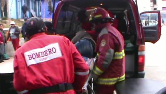 Mujer agredida a martillazo fue trasladada al hospital Carrión de Pasco.