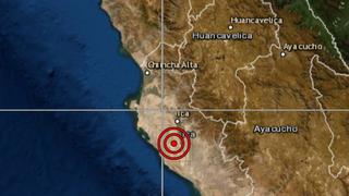 IGP: Sismo de magnitud 4,0 se reportó en Ica