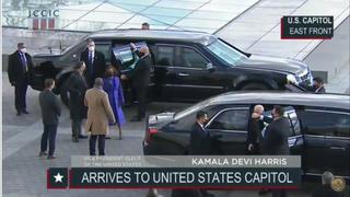 Joe Biden llegó de esta manera al Capitolio para dar inicio a la jornada de investidura