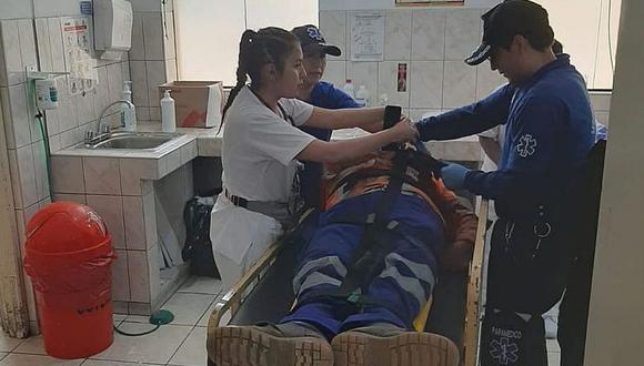 Obrero llegó con vida al hospital Goyeneche (Arequipa), sin embargo, debido a la gravedad de sus heridas feneció a los pocos minutos. (GEC)