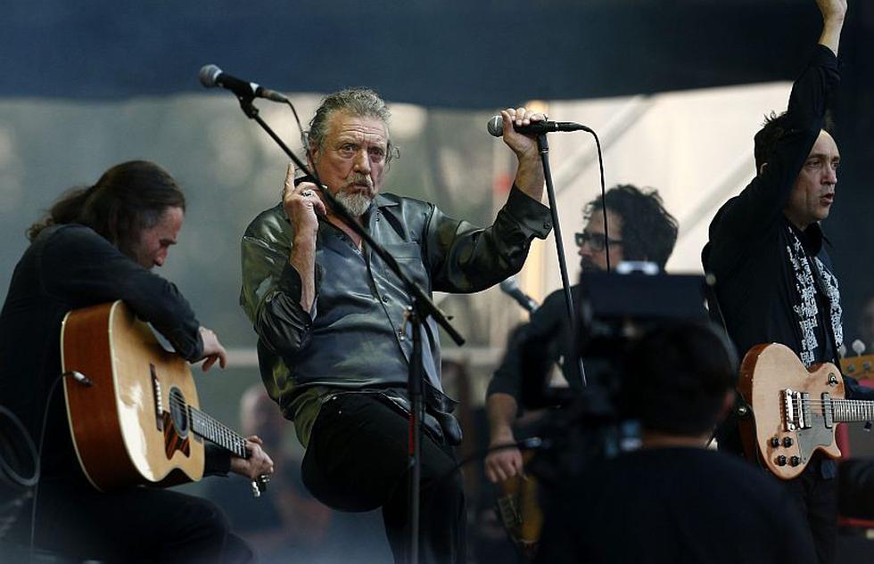 Robert Plant ofreció un conciertazo en Lollapalooza Chile. (EFE)