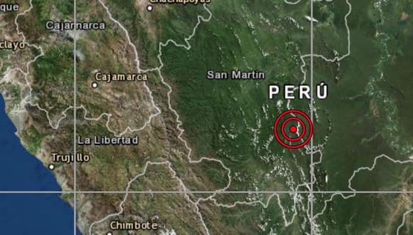 El sismo ocurrió a una profundidad de 120 km., reportó el IGP. (Captura: IGP)