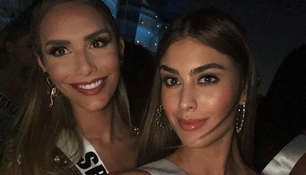 Ángela Ponce y Valeria Morales, Miss España y Miss Colombia respectivamente, olvidan sus diferencias en cena de bienvenida del Miss Universo 2018(Foto: @angelaponceof)