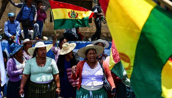 Los partidarios del expresidente boliviano Evo Morales se manifiestan en Sacaba. (Foto: AFP)