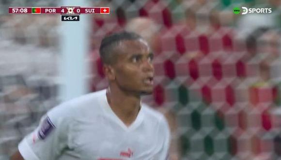 Gol de Manuel Akanji para el 4-1 en Portugal vs. Suiza. (Captura: DirecTV Sports)