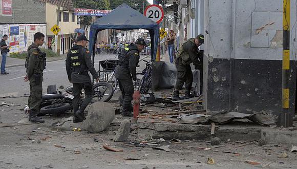 Un atentado con moto bomba atribuido a las FARC sacudió al municipio de Pradera (AFP).