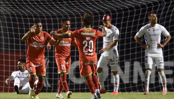 Sport Huancayo ganó la ida de la primera fase de la Libertadores ante Nacional de Paraguay. Foto: Conmebol Libertadores
