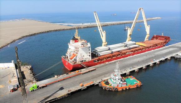 Puerto de Salaverry camino a la modernización, entre sus prioridades está asegurar la estabilidad de los barcos cuando se presente fuerte oleaje. (Foto: MTC)