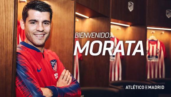 Álvaro Morata será jugador de Atlético de Madrid por una temporada y media. (Foto: Atlético de Madrid)