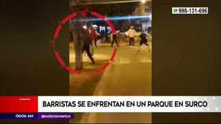 Barristas se enfrentan con machetes en las calles de Surco